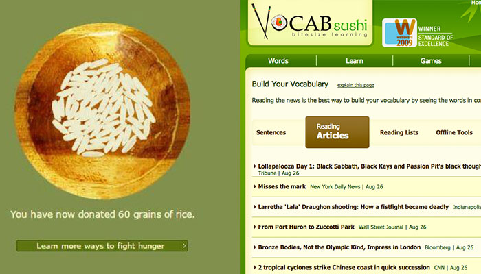 Top 10 trang web học tiếng anh miễn phí online - VocabSushi