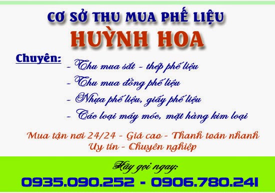 Huỳnh Hoa thu mua phế liệu giá cao Đà Nẵng