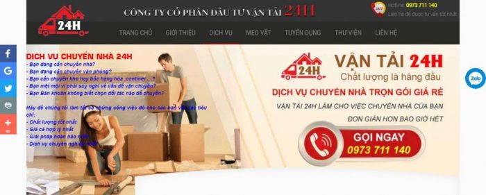 chuyển văn phòng Tân Phú- nguồn: công ty Đầu tu Vận tải 24h