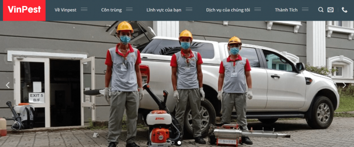 công ty diệt côn trùng ở Hà Nội- hình ảnh từ website vinpest.vn