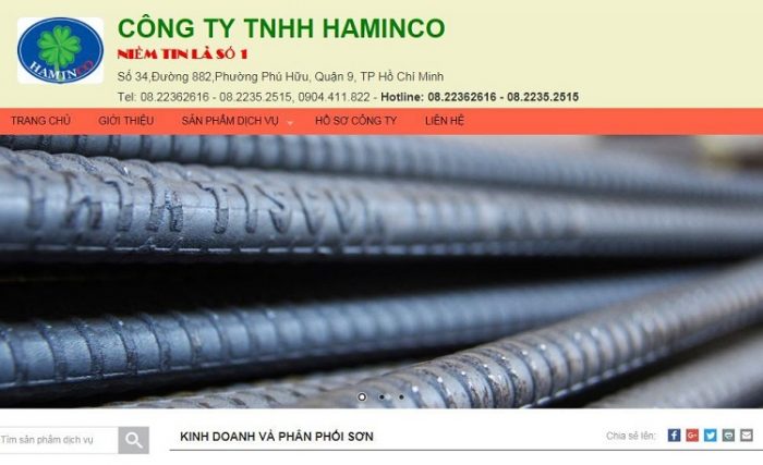 Cửa hàng vật liệu xây dựng TP HCM - nguồn: Công ty Haminco