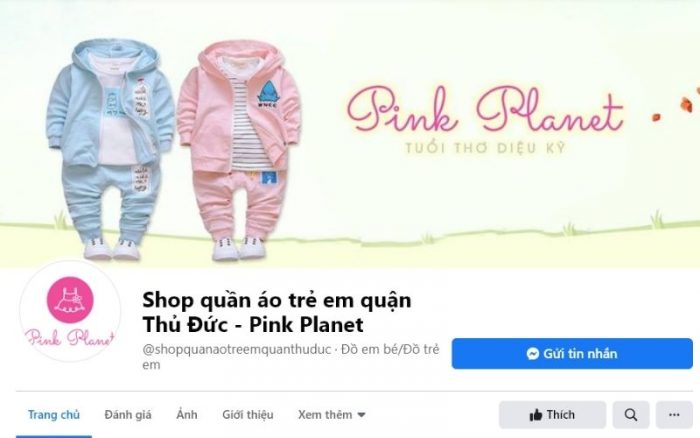 Shop quần áo trẻ em ở Thủ Đức - nguồn: Pink Planet Shop