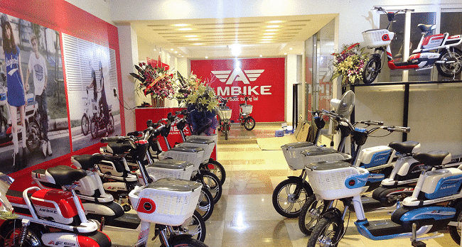 Hệ thống cửa hàng xe đạp điện AmBike là cửa hàng chính thức chuyên cung cấp các dòng xe đạp điện Ambike | Nguồn: Xe đạp điện Ambike
