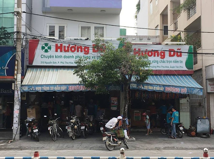 Cửa hàng phụ tùng xe máy TPHCM - Hương Dũ | Nguồn: Phụ tùng Hương Dũ