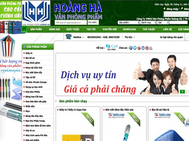 Cửa hàng văn phòng phẩm TPHCM - Hoàng Hà | Nguồn: Hoàng Hà