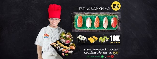 Chất lượng ổn định và chi phí hợp lý đã khiến quán sushi Mr Tôm được thực khách mọi lứa tuổi yêu thích | Nguồn: Mr Tôm