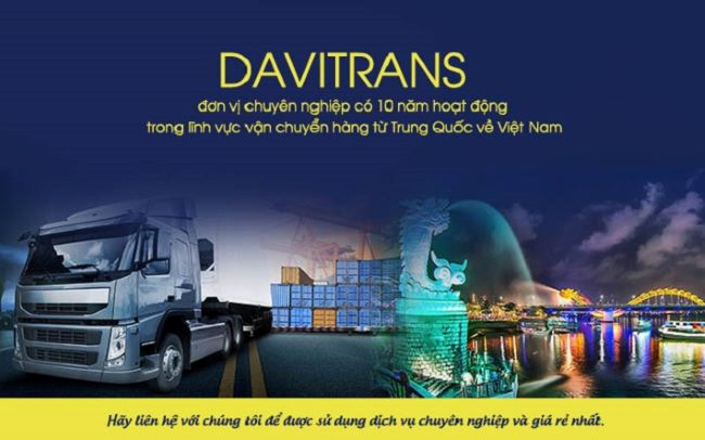 Công ty vận tải Davitrans có trụ sở tại Quảng Châu, Đông Hưng, Hà Nội, Vinh, Đà Nẵng và Hồ Chí Minh | Nguồn: Davitrans 