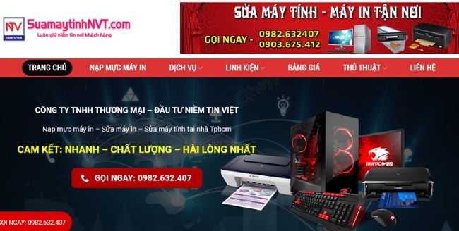 Niềm Tin Việt không chỉ phục vụ tại khu vực huyện hóc môn mà còn chiếm lĩnh thị trường sửa chữa máy tính tại TPHCM | Nguồn: Niềm Tin Việt 